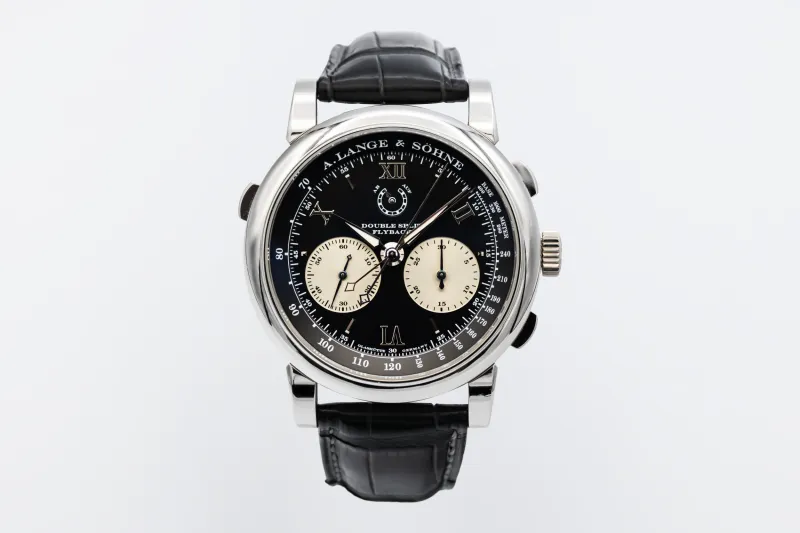 A. Lange & Söhne Double Split Second Flyback Chronograph 43mm Black Leather 404.035 2008 UNWORN