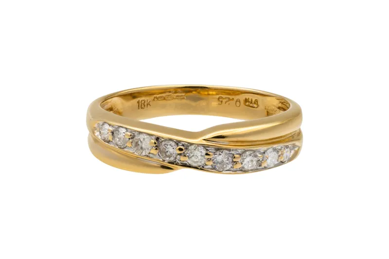 18ct Yellow Gold Diamond Wedding Band 0.25ct