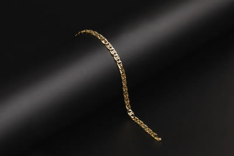 18ct Yellow Gold Classic Link Chain Bracelet 6.7g