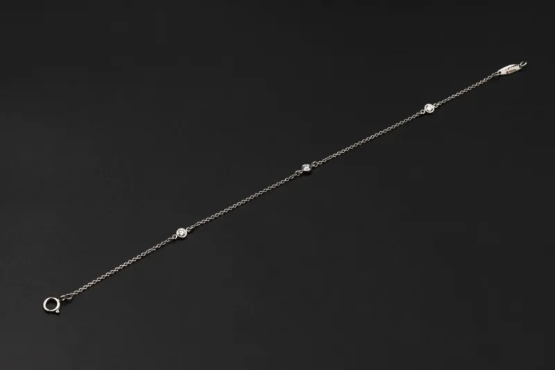Tiffany & Co. Elsa Peretti Diamond By The Yard Bracelet In Platinum 0.15ct