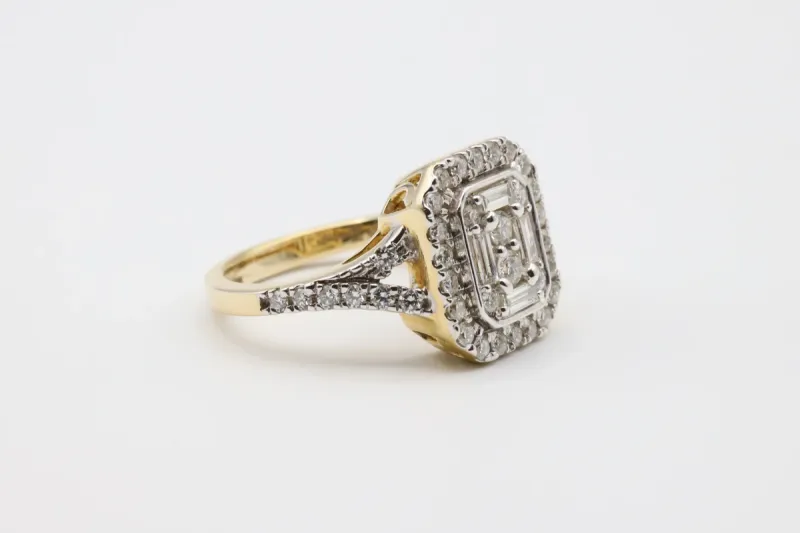 18ct Yellow Gold Diamond Engagement Ring 0.96ct 6.9g