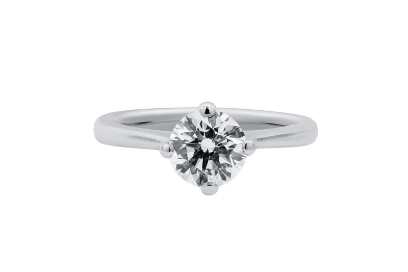 Platinum Brilliant Cut Diamond Solitaire Engagement Ring 0.72ct GIA Certified
