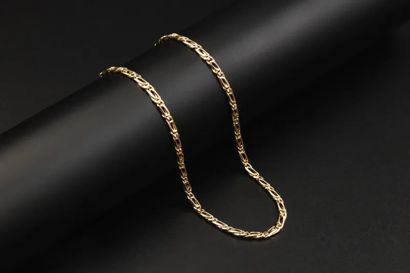 14ct Yellow Gold Italian Birdseye Statement Chain Necklace