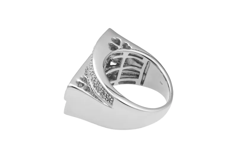 14ct White Gold Diamond Ring 1ct 12.4g