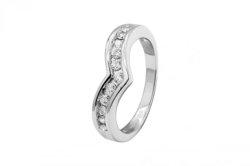 9ct White Gold Diamond Eternity Band 0.35ct