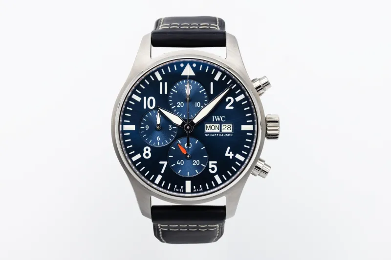 IWC Pilot's Chronograph 43mm Black Leather IW378003 2023