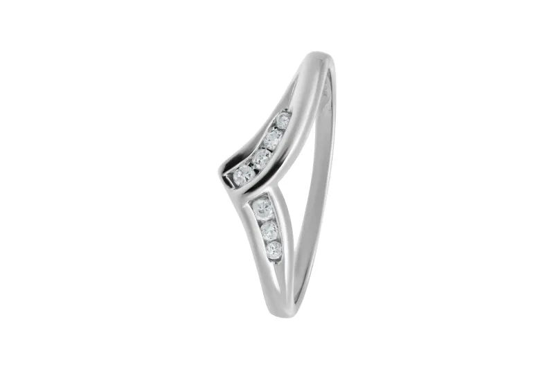 9ct White Gold Channel Set Diamond Eternity Wedding Band 0.15ct