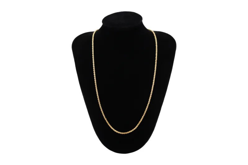 9ct Yellow Gold Rope Chain 18" 2.1mm 2.3g