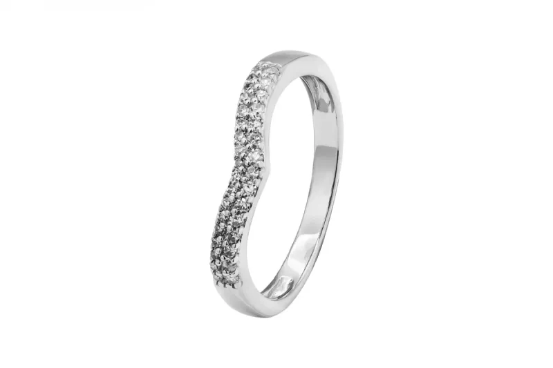 9ct White Gold Diamond Eternity Wedding Band 0.15ct