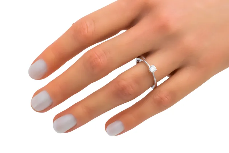18ct White Gold Diamond Solitaire Engagement Ring 0.20ct
