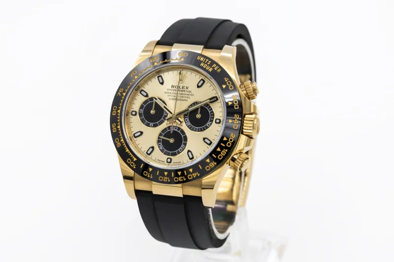 Rolex Daytona 40mm Pikachu 18ct Yellow Gold Black Oysterflex 116518LN 2017