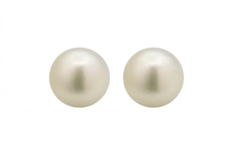18ct White Gold Fresh Water Pearl Studs 1.9g