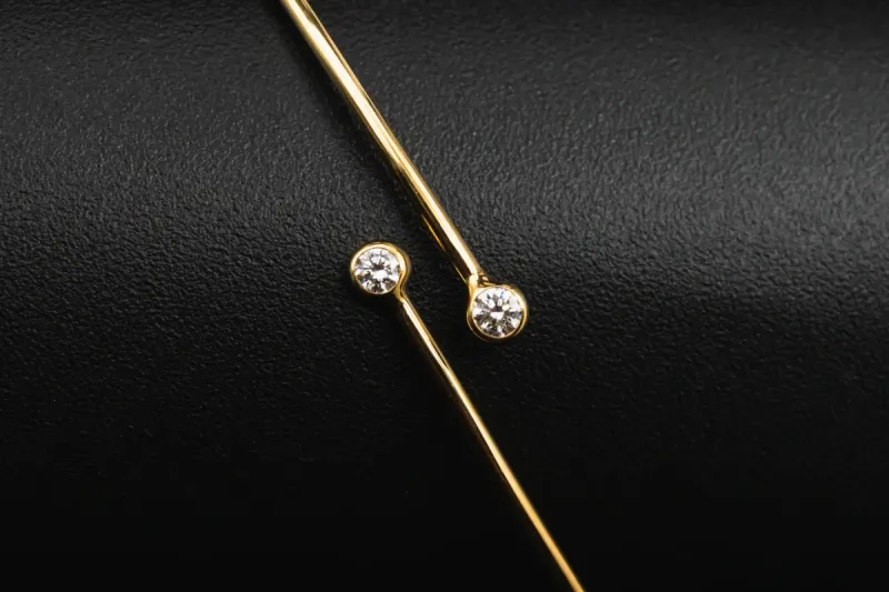 Tiffany & Co Elsa Peretti Diamond Hoop Single-Row Bangle 0.10ct