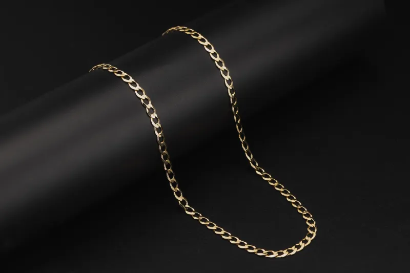 9ct Yellow Gold Curb Chain 24" 4.24mm 10.09g