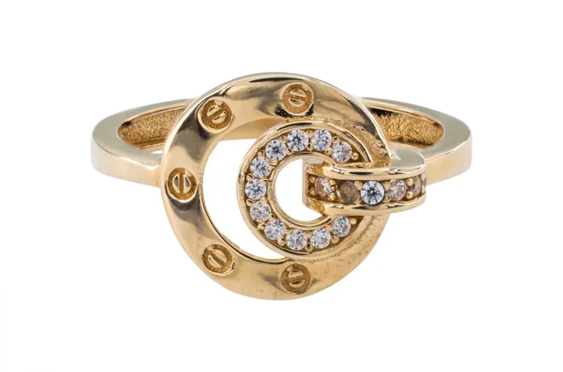 9ct Yellow Gold Cubic Zirconia Ring 2g