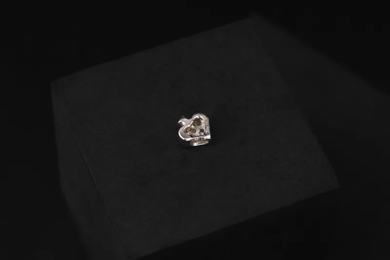 14ct White Gold Diamond Mini Spade Pendant 0.70ct