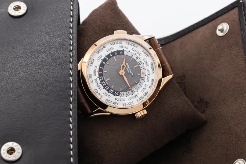 Patek Philippe World Time 39.5mm Brown Leather 5130R-001 Circa 2010