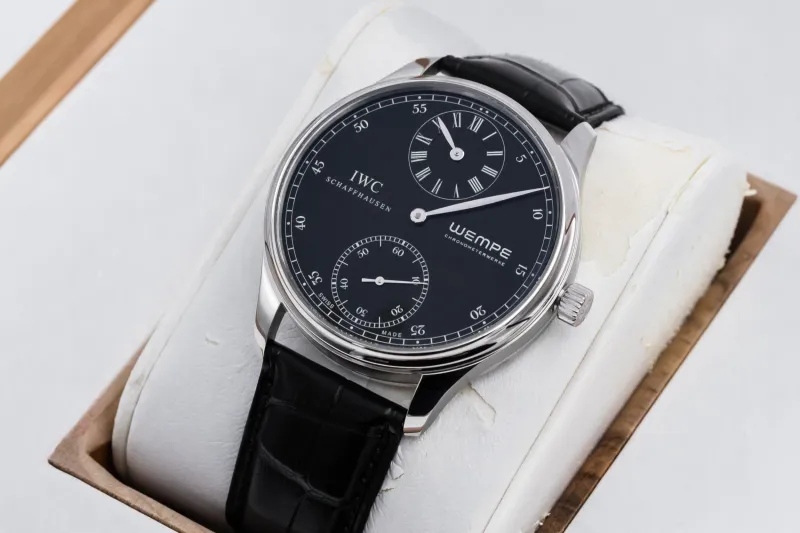 IWC Portuguese Regulateur Wempe 43mm Black Leather IW544302 Circa 2005