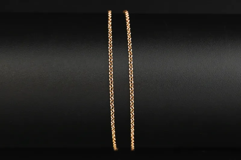 9ct Rose Gold Belcher Chain 15" 1.7g