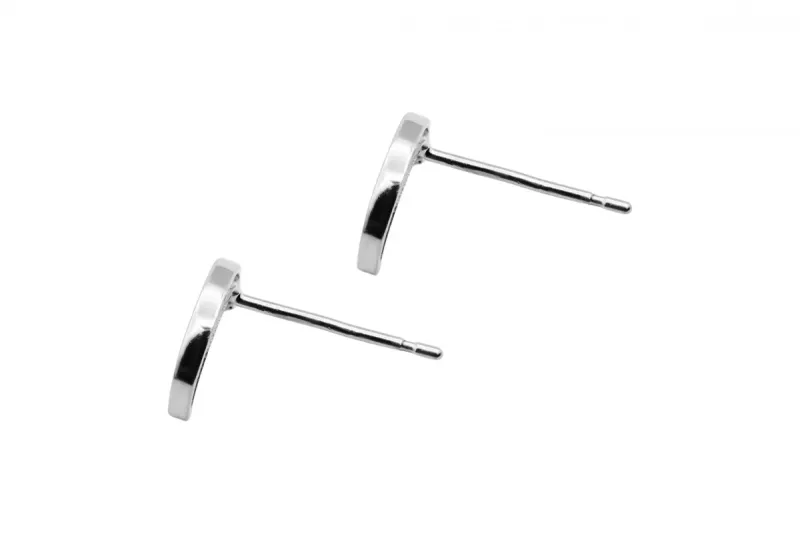 18ct White Gold Diamond Moon Stud Earrings 0.50ct
