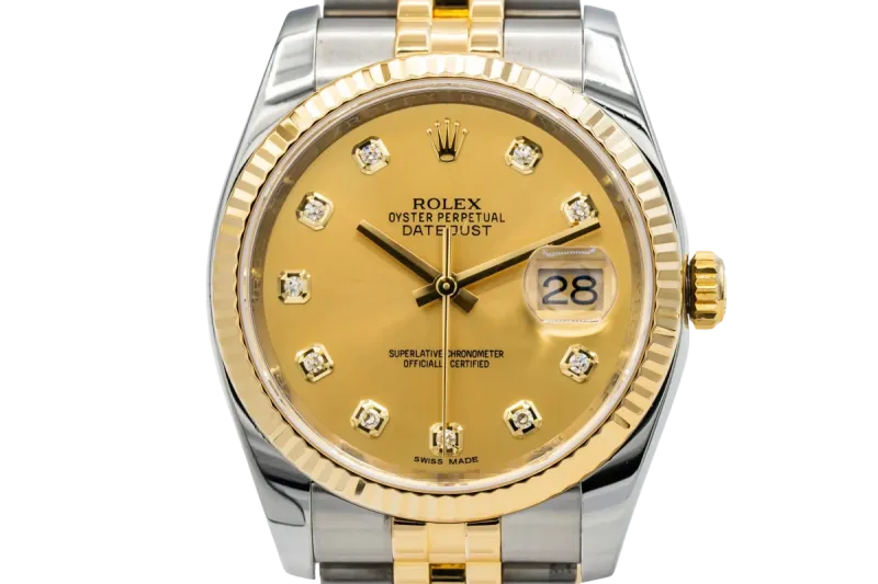 Rolex DateJust 36mm Stainless Steel & 18ct Yellow Gold Jubilee 116233 2015