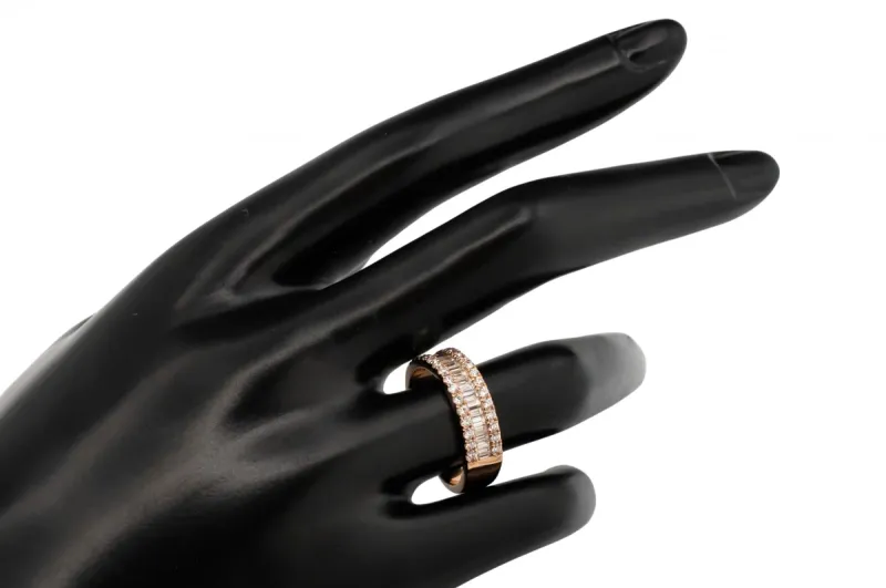 9ct Rose Gold Diamond Eternity Mens Ring 1.15ct