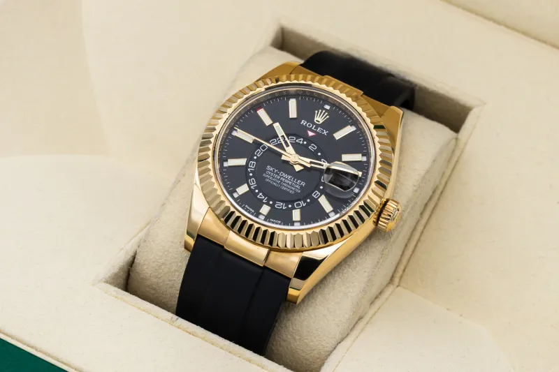 Rolex Sky-Dweller 42mm Black Oysterflex 326238 2021