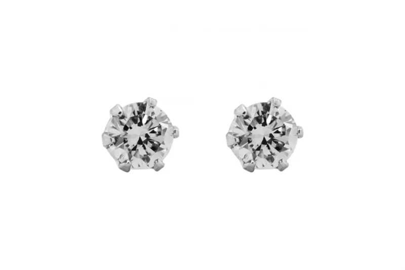 Platinum Diamond Stud Earrings 0.20ct