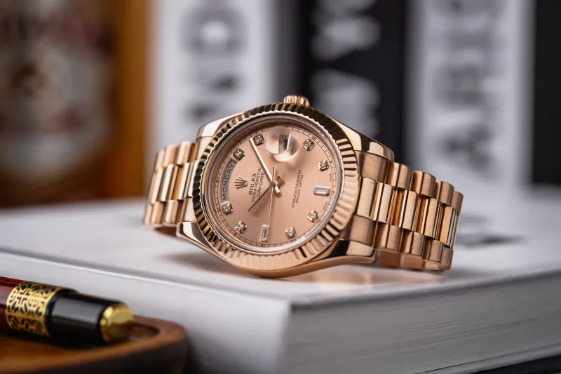 Rolex Day-Date II 41mm 18ct Rose Gold Rose Presidential 218235 2015