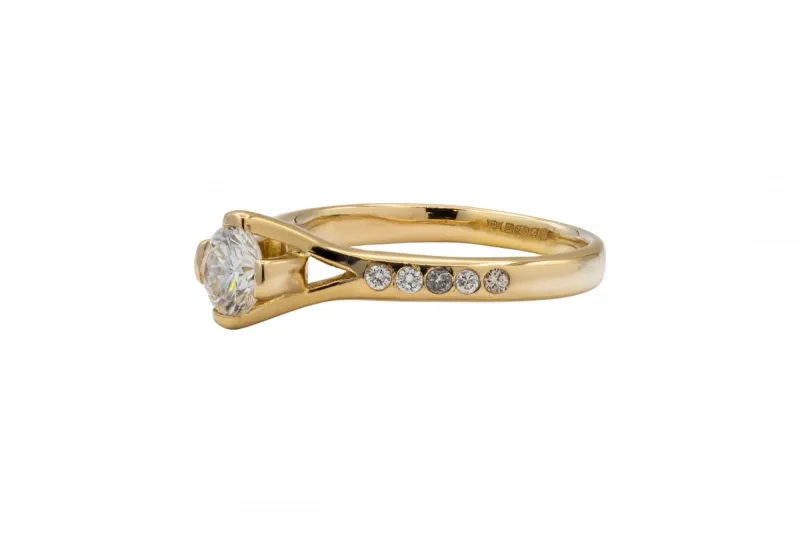 18ct Yellow Gold Diamond Engagement Ring 0.70ct