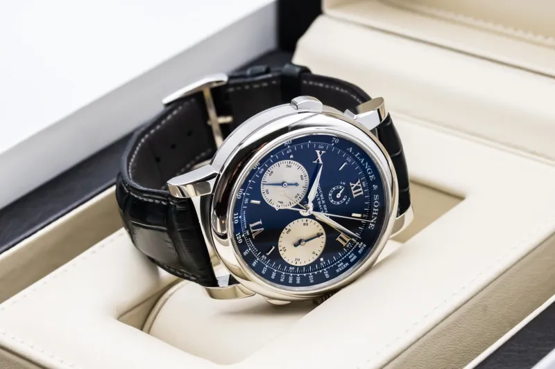 A. Lange & Söhne Double Split Second Flyback Chronograph 43mm Black Leather 404.035 2008 UNWORN