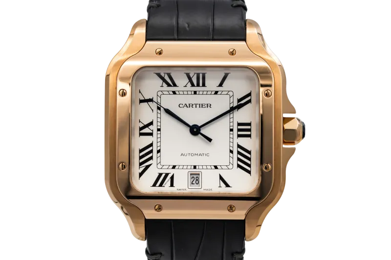 Cartier Santos De Cartier 40mm Black Leather WGSA0019 2021