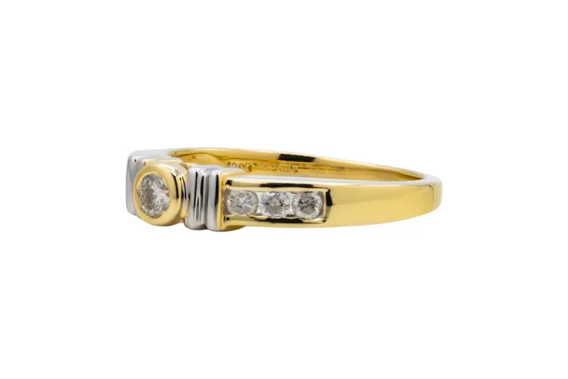 18ct Yellow Gold Solitaire Engagement Ring 0.35ct