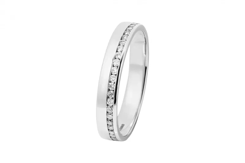 9ct White Gold Diamond Eternity Wedding Band  0.61ct