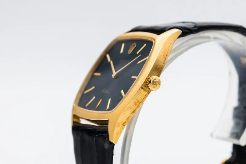 Rolex Cellini 31mm 18ct Yellow Gold Black Leather 3805 1984