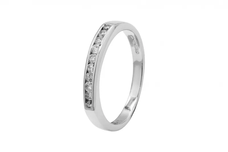 9ct White Gold Eternity Diamond Ring  0.15ct