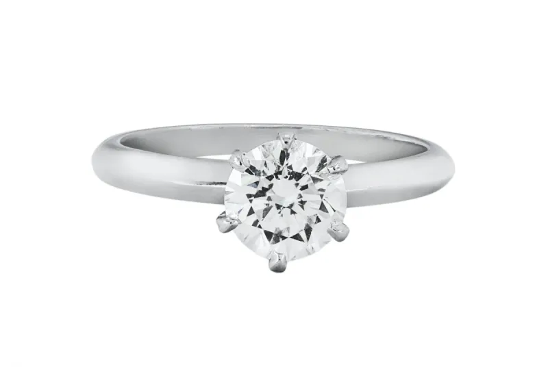 Platinum Diamond Engagement Ring 1.01ct H VS2 GIA Certified