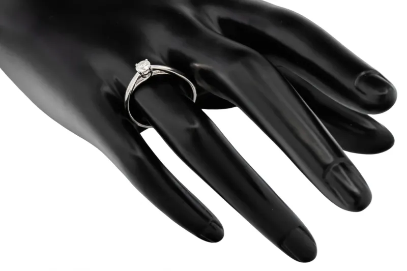 9ct White Gold Diamond Solitaire Engagement Ring 0.33ct