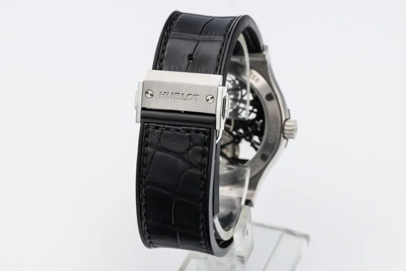 Hublot Classic Fusion Tourbillon 45mm Black Leather 505.NX.0170.LR Circa 2015