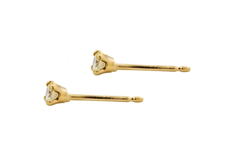 9ct Yellow Gold Classic Diamond Stud Earrings 0.30ct