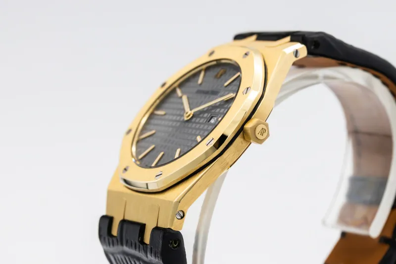 Audemars Piguet Royal Oak 33mm Black Leather 56715BA.OO Circa 1990s