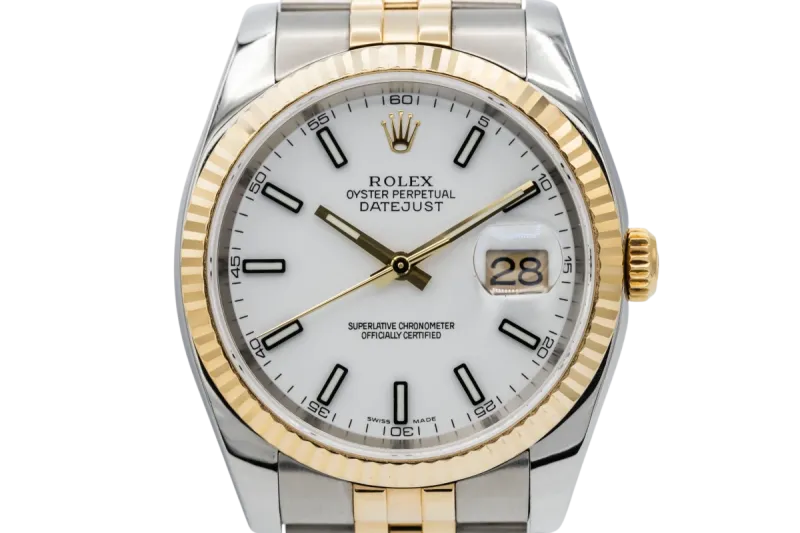 Rolex DateJust 36mm Steel & 18ct Yellow Gold Jubilee 116233 2005