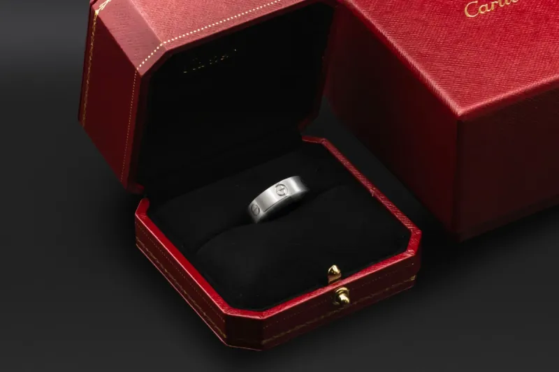 Cartier 18ct White Gold Love Band Ring 58 6.7g