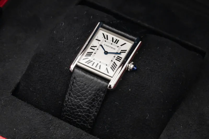 Cartier Tank Must Large 25.5mm Black Leather WSTA0041 2023