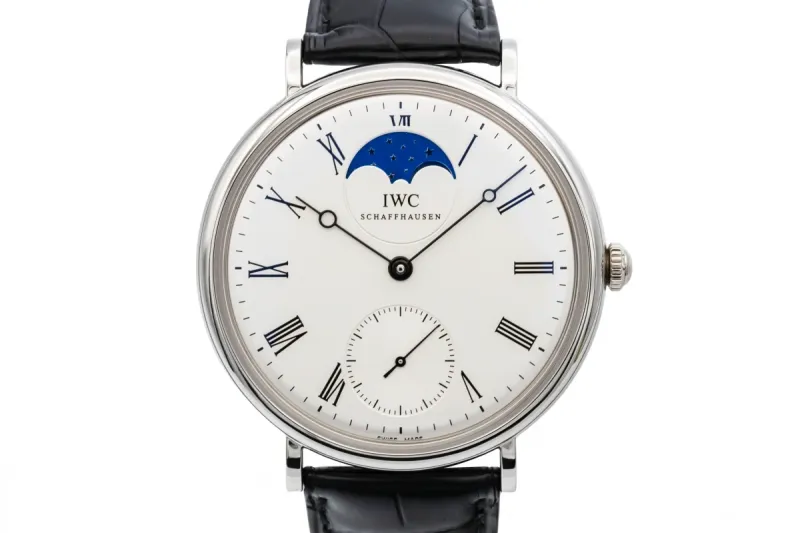IWC Portofino Hand-Wound 46mm Black Leather IW544805 2008 UNWORN