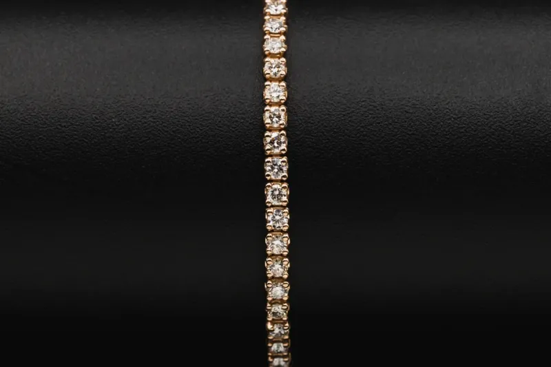 Browns 18ct Rose Gold Diamond Tennis Bracelet 3.05ct 10.88g