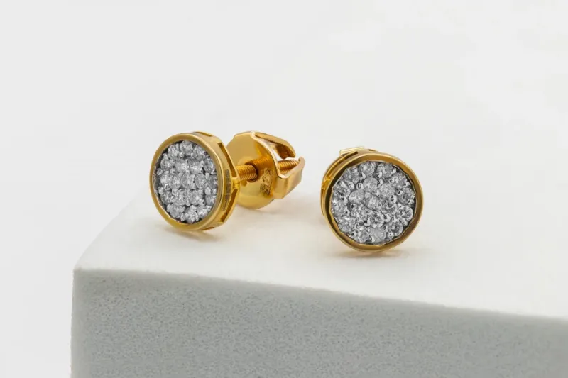 9ct Yellow Gold Diamond Stud Earrings 0.20ct 1.5g