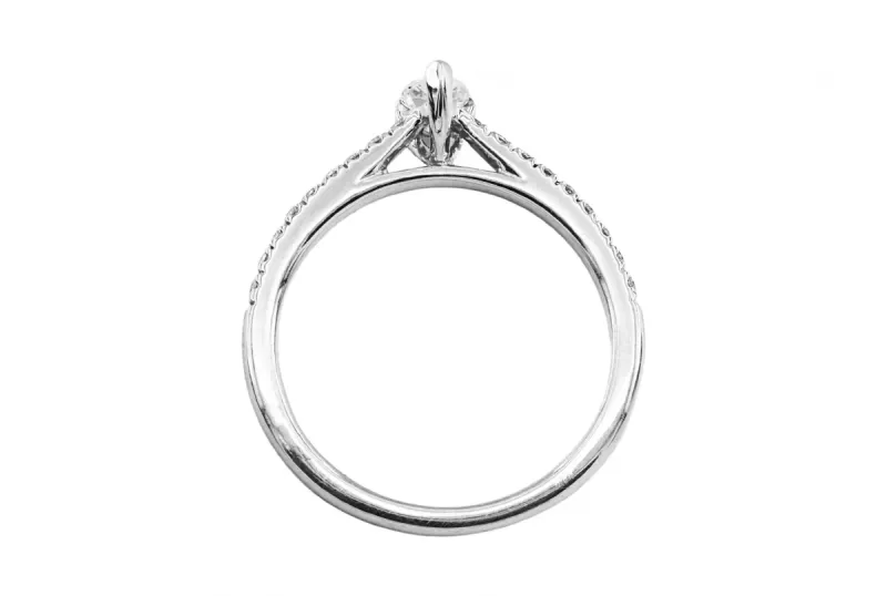 Platinum Diamond Engagement Ring Pear Shape 0.39ct