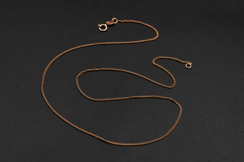 9ct Rose Gold Curb Chain 16" 1.4g