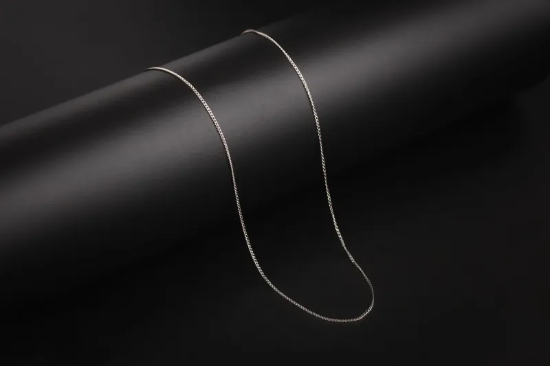 9ct White Gold Cuban Chain 22" 1.5g